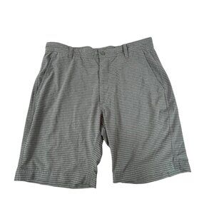Foot Joy Golf Shorts Sz 34 Mens Performance Gray Stripe Pockets